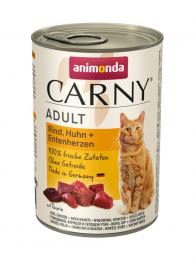 Animonda CARNY Adult hovězí, kuře, kachní srdce 400 g