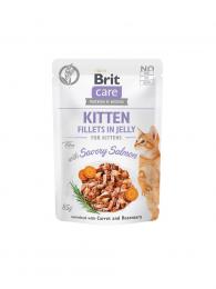 Brit Care Cat Pouch Kitten Fillets in Jelly with Savory Salmon 85 g