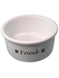 Dog Fantasy Keramická miska Food bilá 15x7 cm 600 ml
