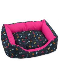 Dog Fantasy Sofa origami pes mix černo-růžové 53x43x16 cm