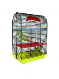 France Cage Klec GRIM 2 s plastovou výbavou a tubusem 32x22x49 cm