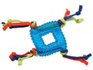 Dog Fantasy Hračka čtverec s provazem guma modrá 19 cm