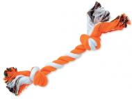 Dog Fantasy Uzel bavlněný oranžovo-bílý 2 knoty 25 cm