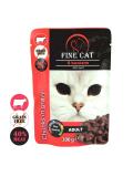 Fine Cat kapsička grain-free Adult hovězí v omáčce 100 g