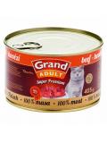 6 x Grand Super Premium Cat Adult Beef 405 g