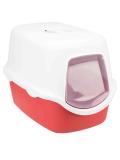 Trixie WC VICO kryté s dvířky červeno/krémové 56x40x40 cm